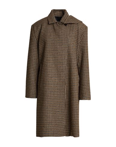 Woman Coat Camel Size L Polyester, Wool