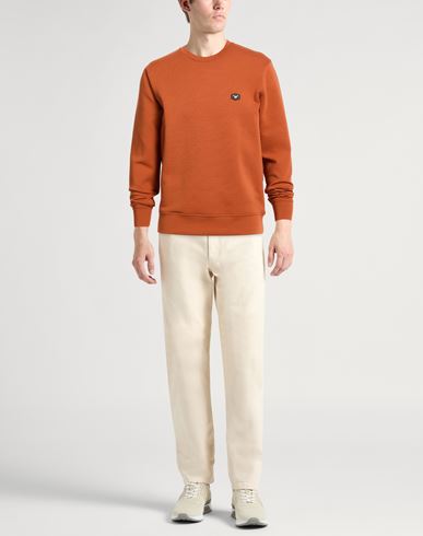 Man Sweatshirt Tan Size L Cotton, Polyester, Elastane