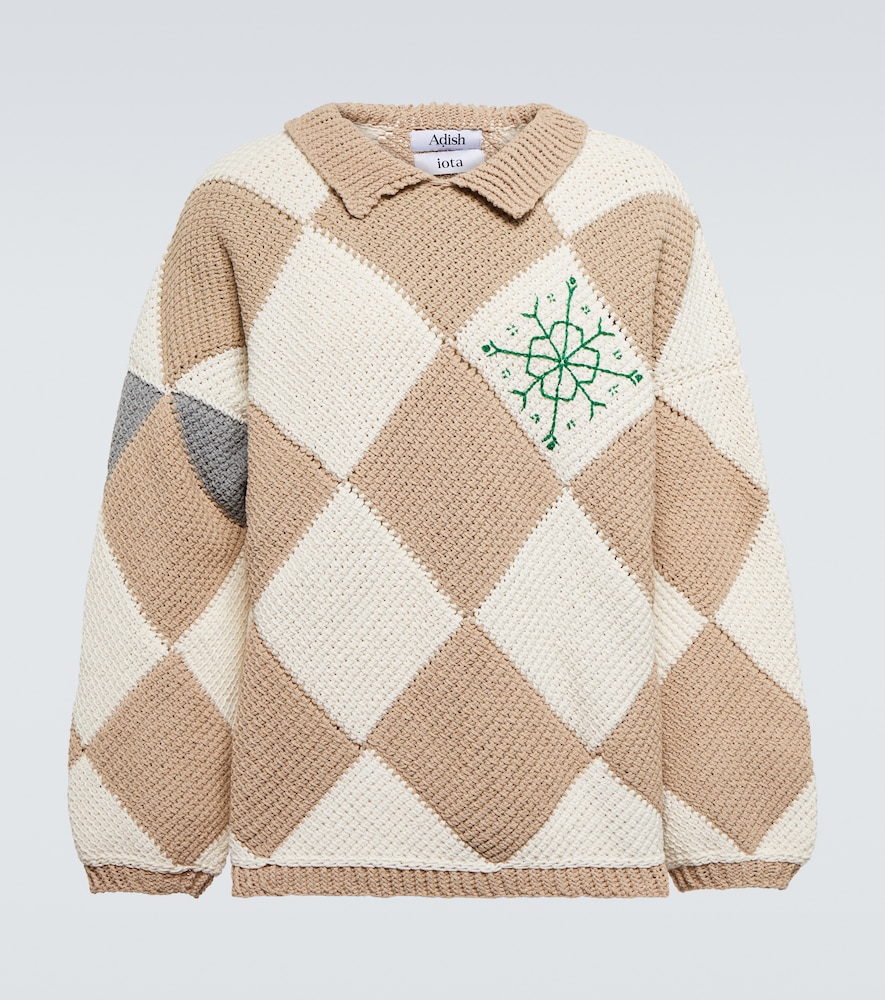 Jacquard cotton sweater