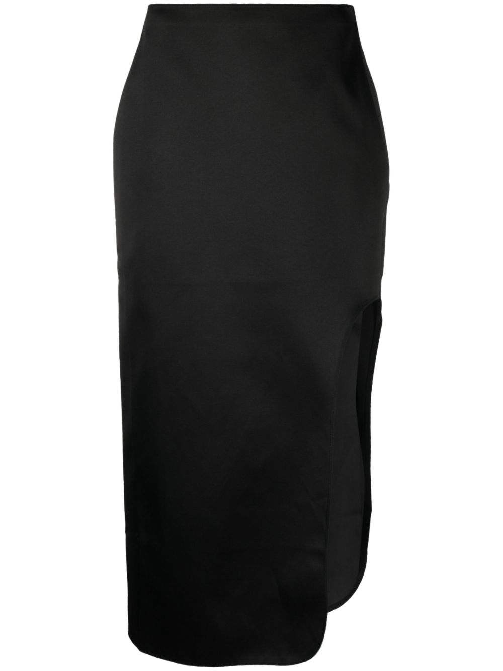 Wick side slit maxi skirt - Black