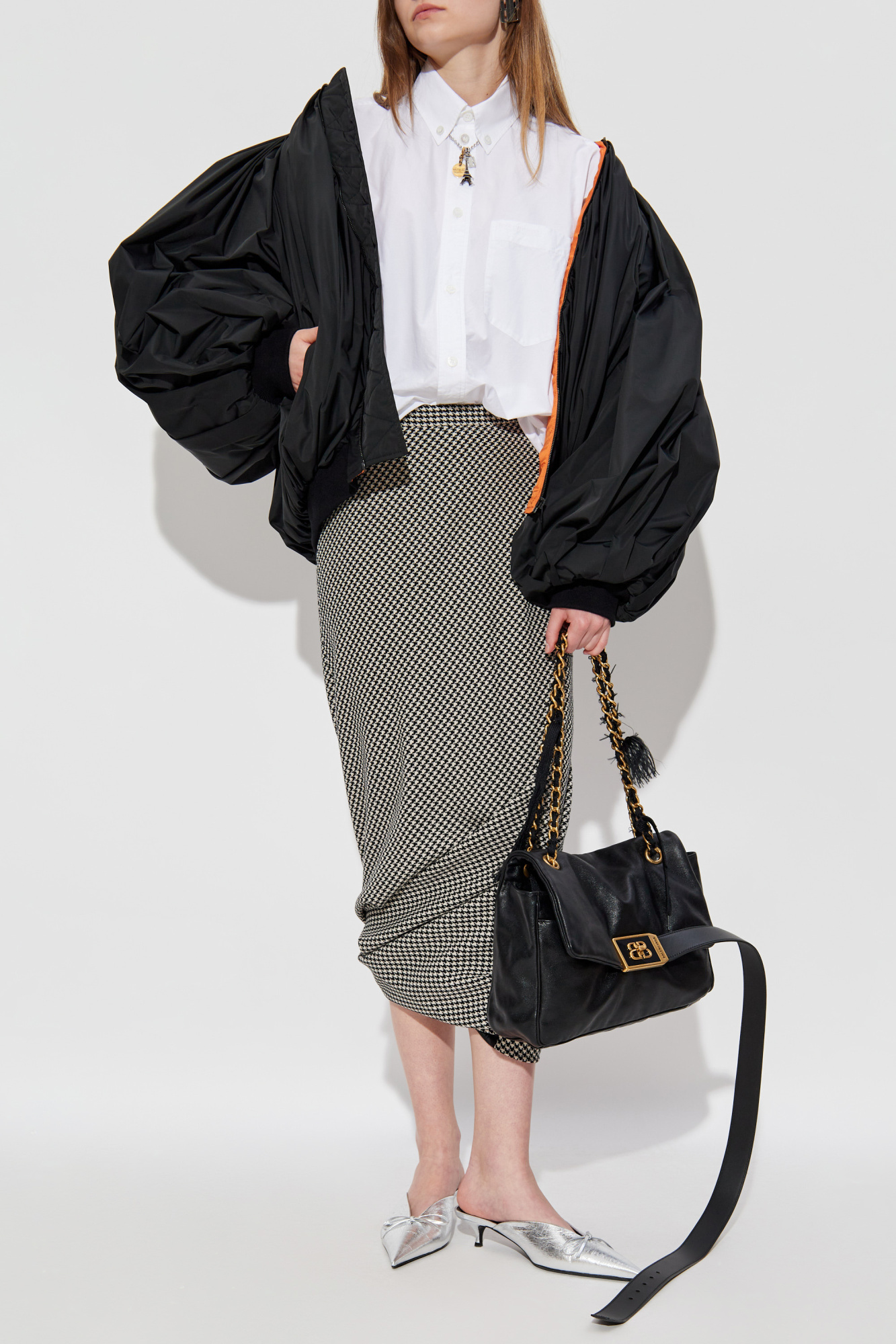 Balenciaga Draped 'bomber' Jacket, Women's, Black