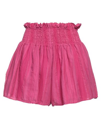 Woman Shorts & Bermuda Shorts Fuchsia Size S Cotton, Viscose