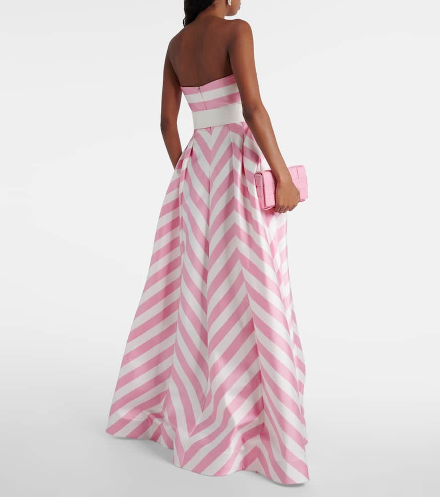 Rebecca Vallance Jocelyn striped satin gown