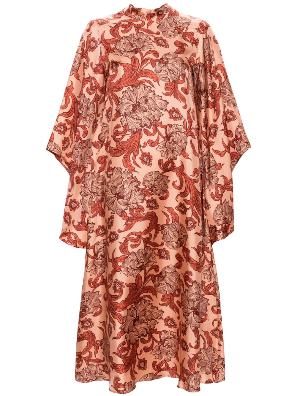 Magnifico floral-print midi dress - Orange