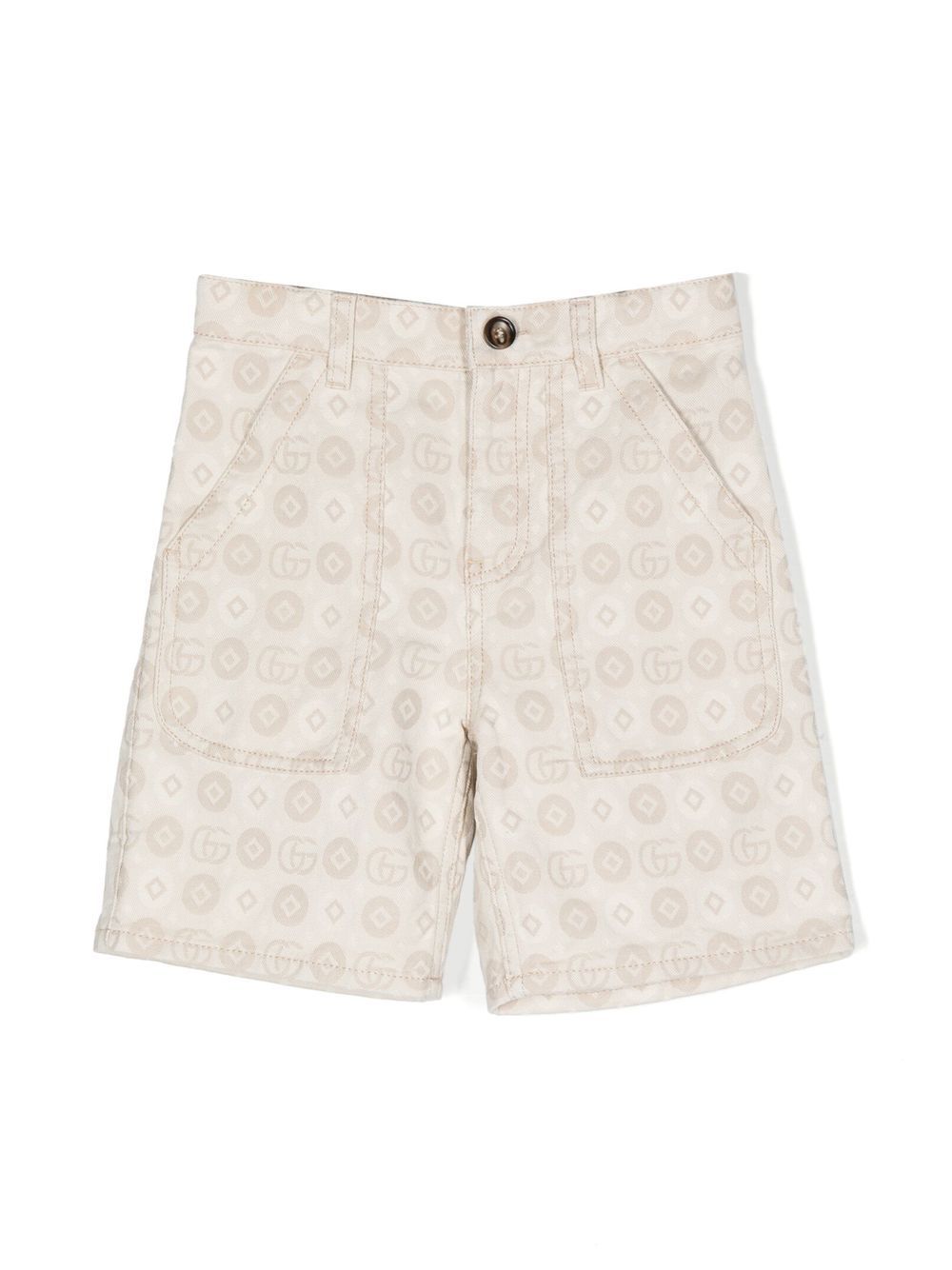 Double G jacquard shorts - Neutrals