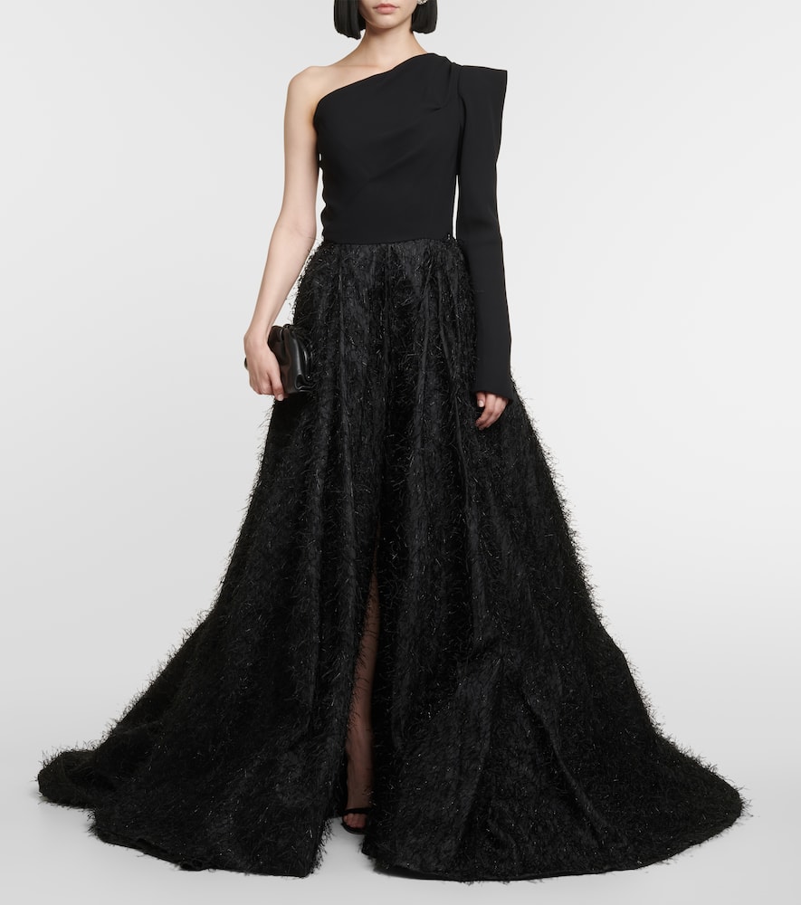 Audacity one-shoulder maxi gown