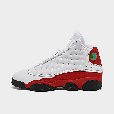 Big Kids Air Retro 13 Basketball Shoes in White/Black/True Red