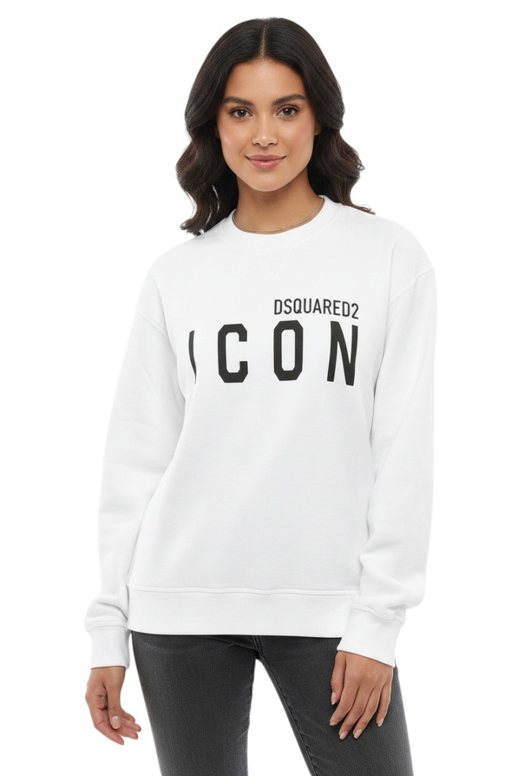 Black Graphic Crew Neck Sweatshirt