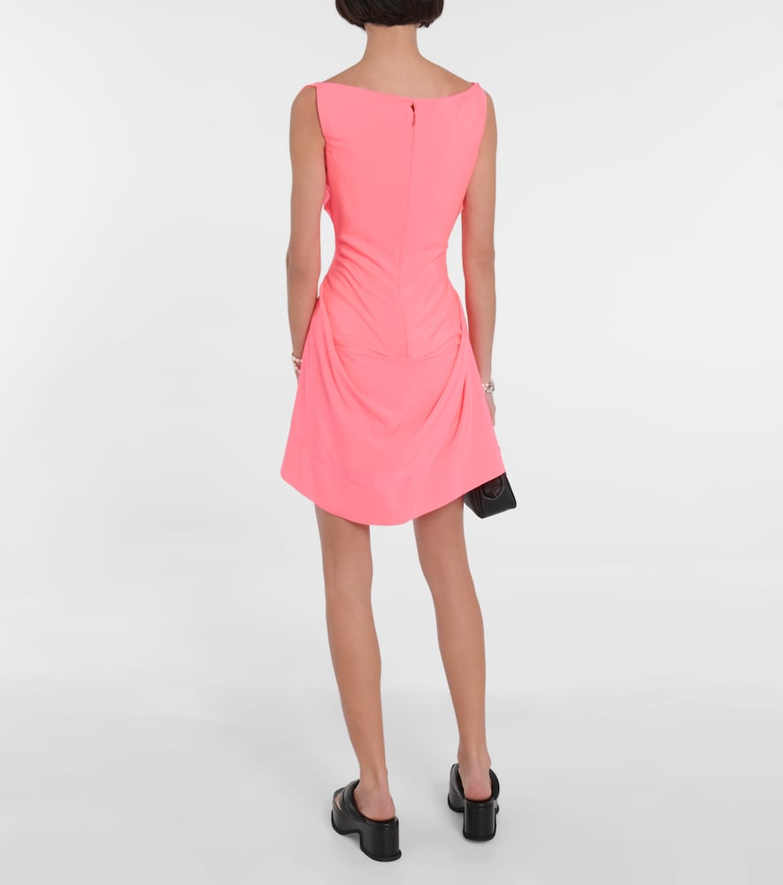 Draped crêpe minidress