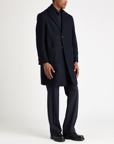 Man Coat Navy Size 36 Wool, Polyamide