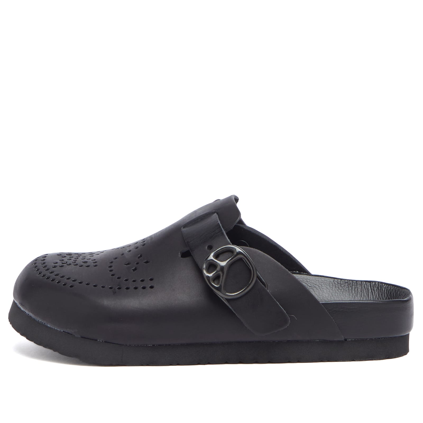 Women's Cowhide Clog Sandal in Black