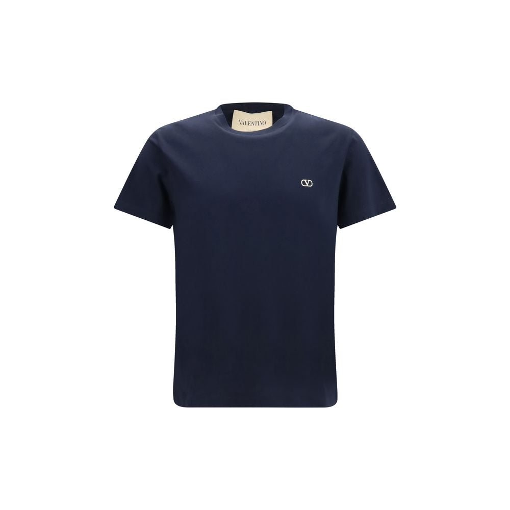 VLogo Cotton T-Shirt — Navy