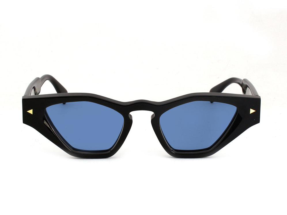 XLAB Donna XLAB Sumatra Occhiali da sole Acetato Nero Azzurro Cat Eye Polarizzata