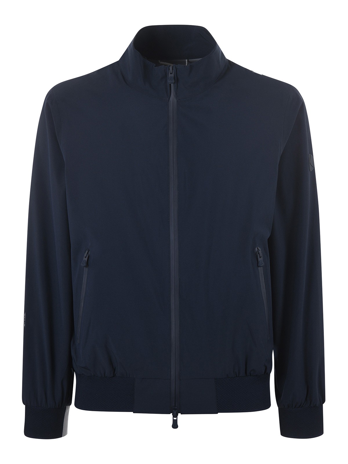 Blue Jacket With Zip And Collar