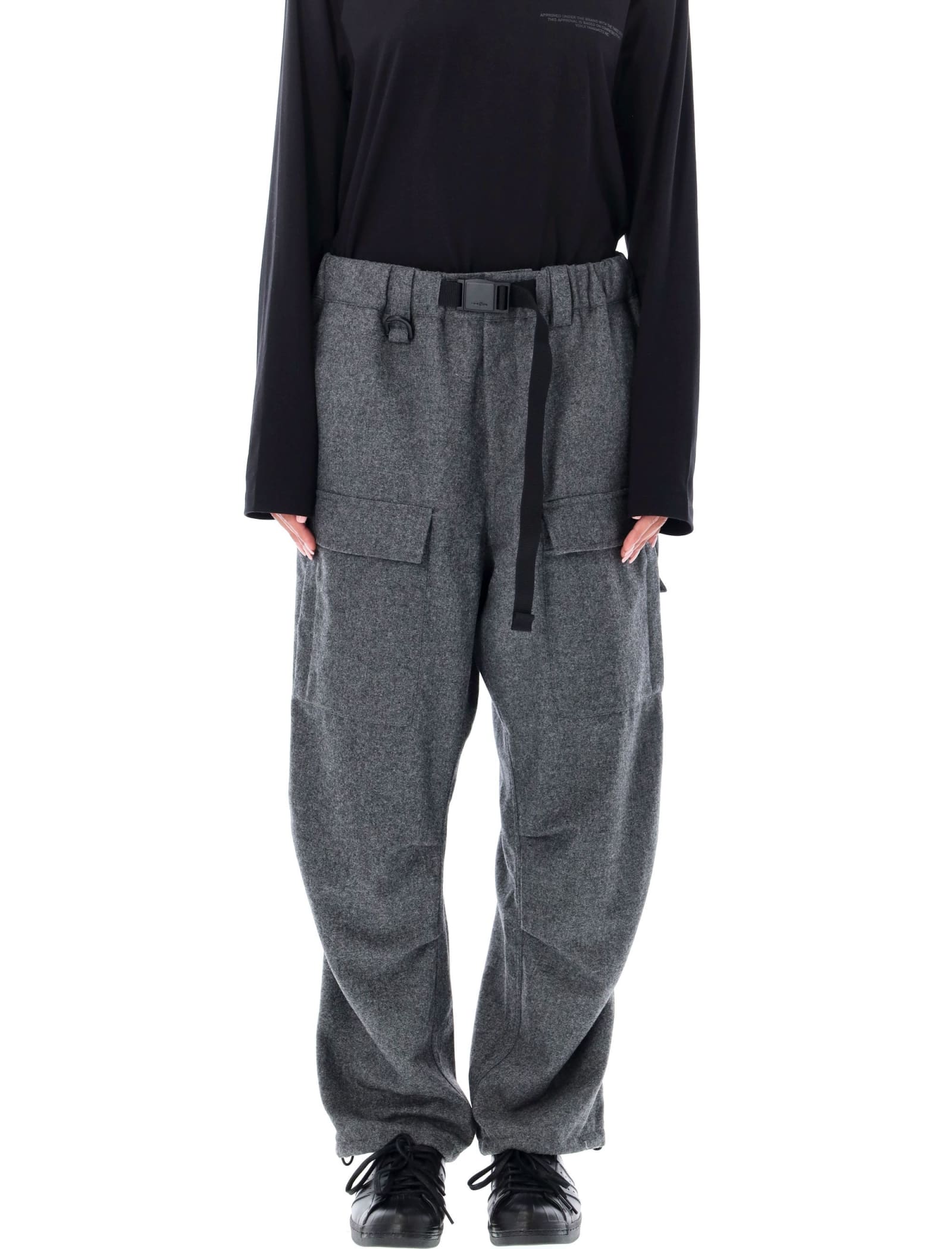 Flannel cargo trousers - Grey