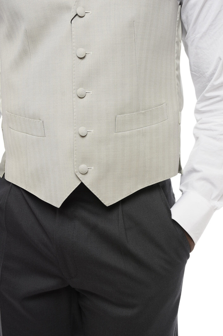 Light Grey Solid Waistcoat