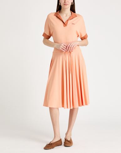 Woman Midi dress Apricot Size M Lyocell, Cotton, Elastane