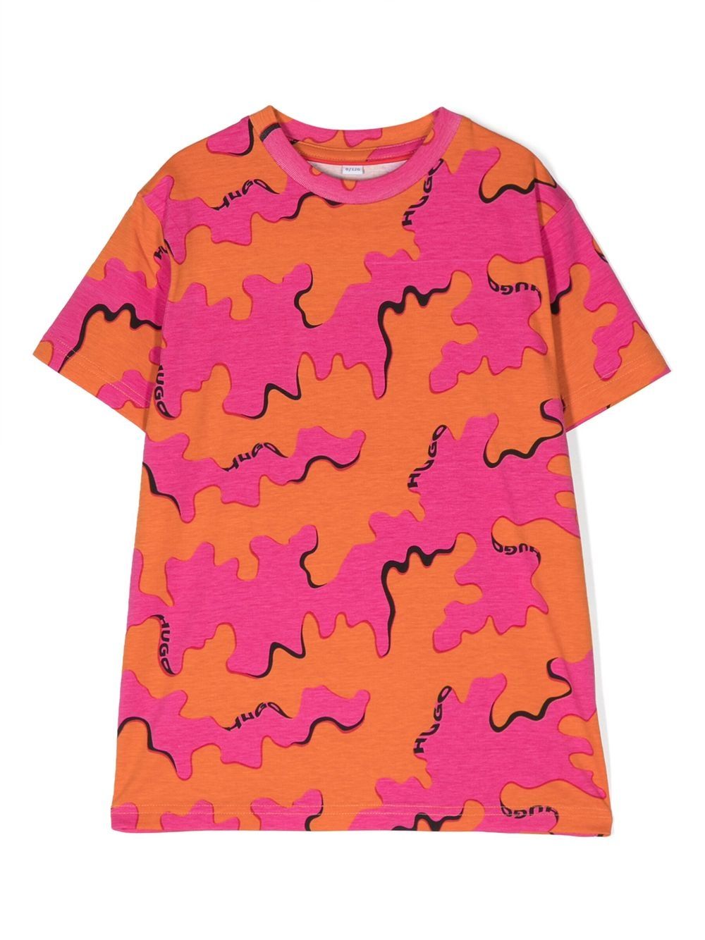 Camouflage-print short-sleeve T-shirt - Pink