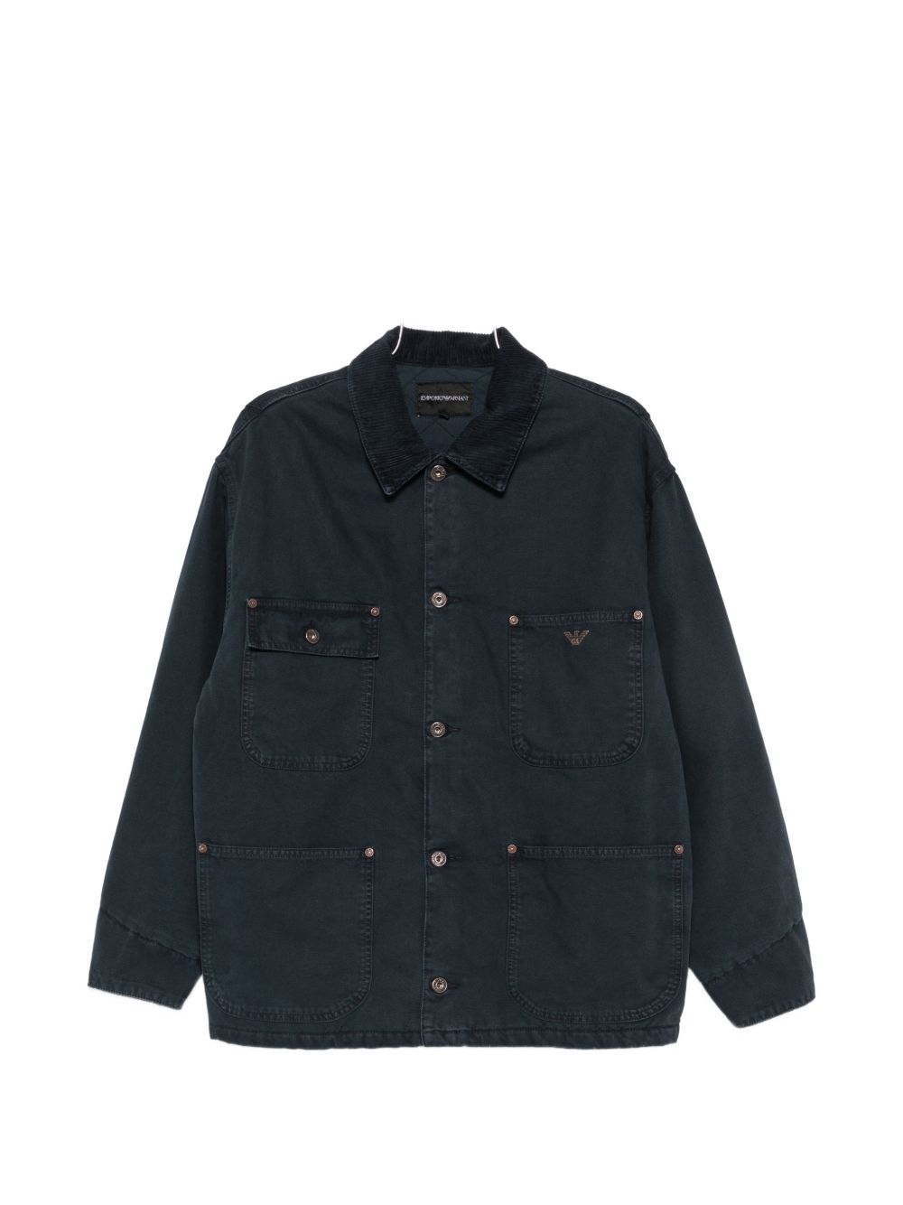 Cotton Denim Jacket — Navy