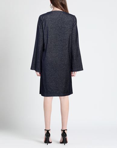 Caliban Woman Mini dress Midnight blue Size 4 Cotton, Wool