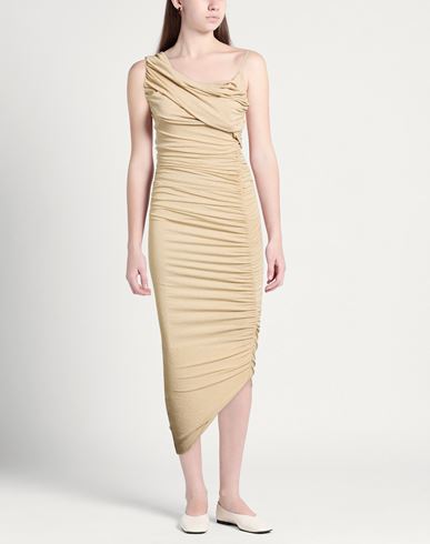 Woman Midi dress Beige Size 2 Polyamide, Viscose, Elastane, Polyester