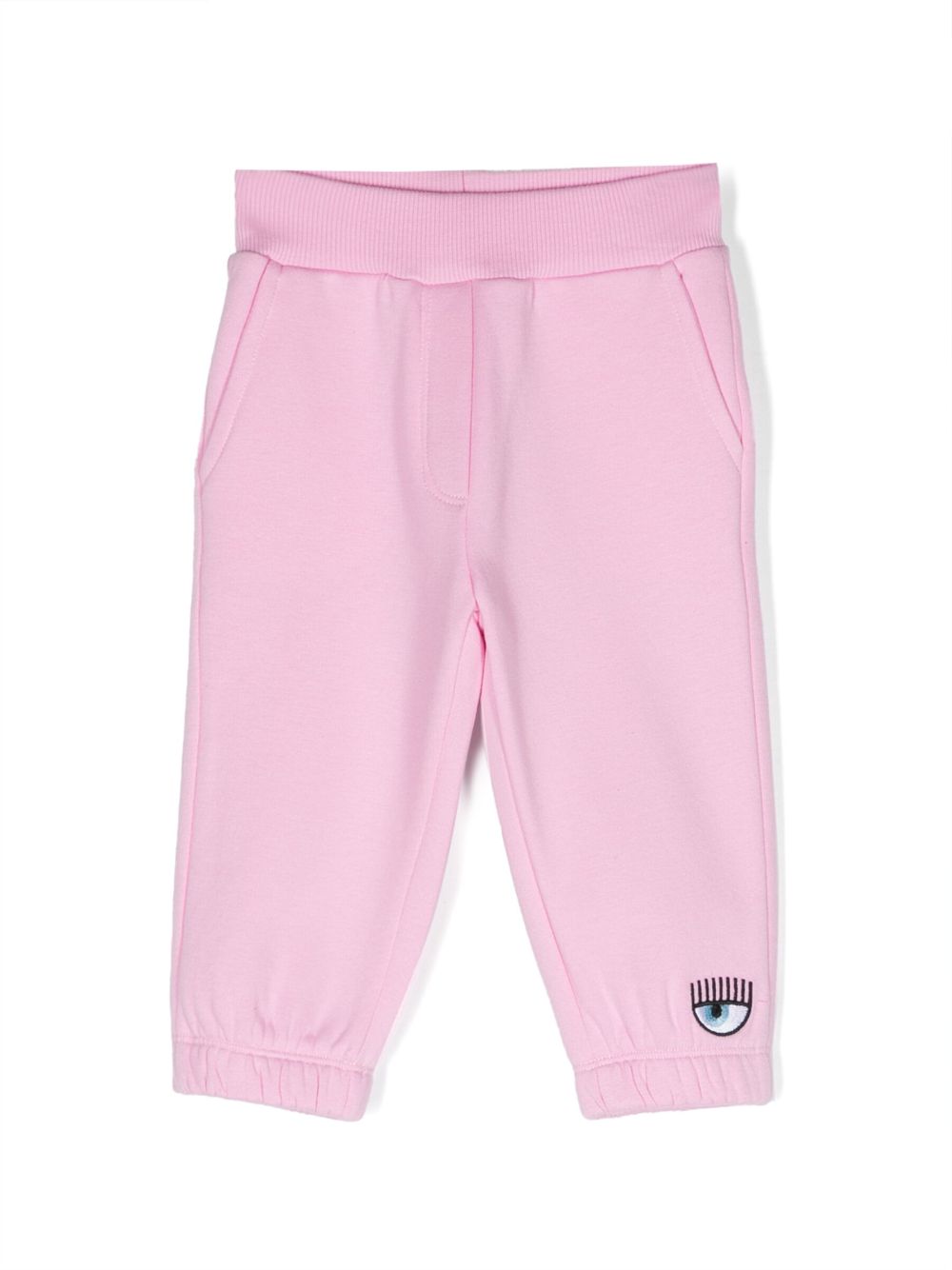 Logo-patches tracksuit bottoms - Pink