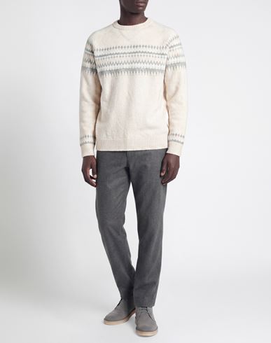 Platinum Man Sweater Light grey Size L Cashmere, Silk, Polyester