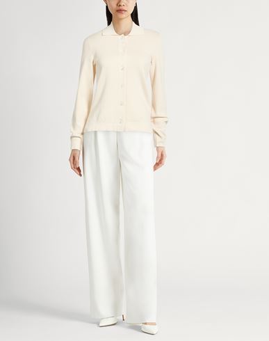 Woman Cardigan Ivory Size 8 Cotton
