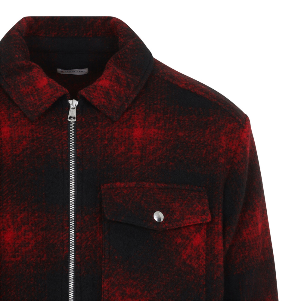 Red Checked Shirt Jacket