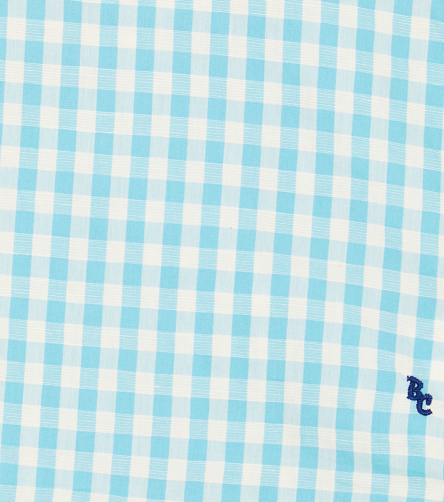 Gingham cotton and linen top
