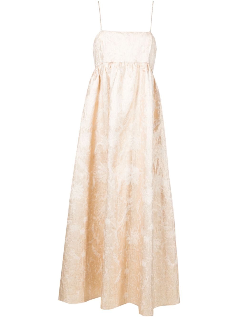 Bobbie floral-jacquard dress - Yellow