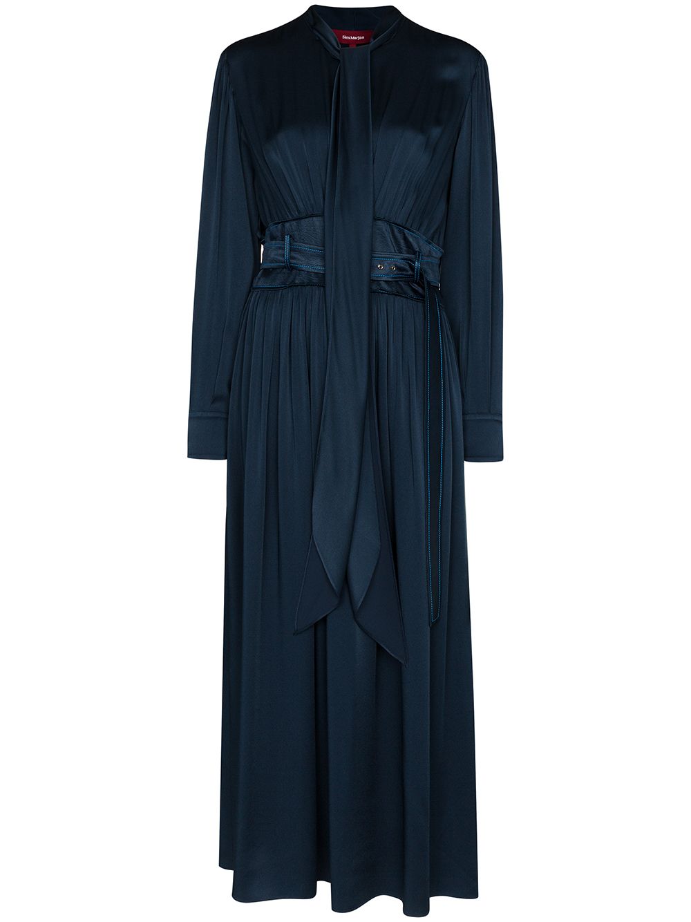 Faye belted midi dress - Blue