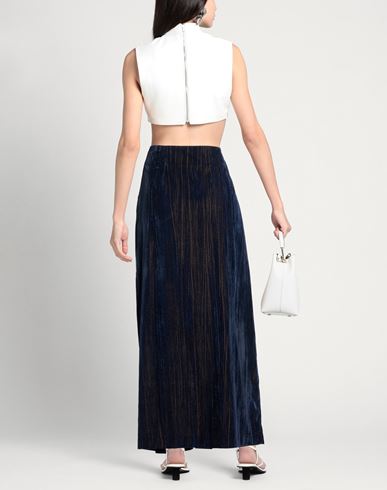Woman Maxi skirt Midnight blue Size 6 Polyester
