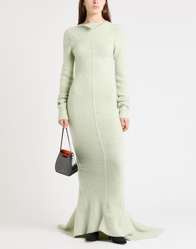 Woman Maxi dress Light green Size M Alpaca wool, Polyamide, Wool, Elastane