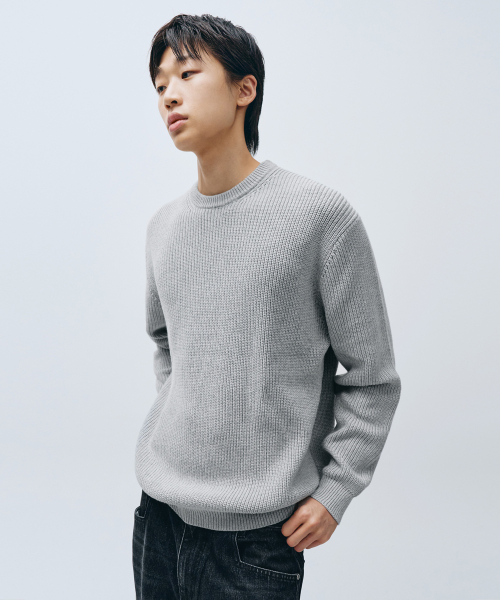 Hachi Elbow Volume Pullover_Gray