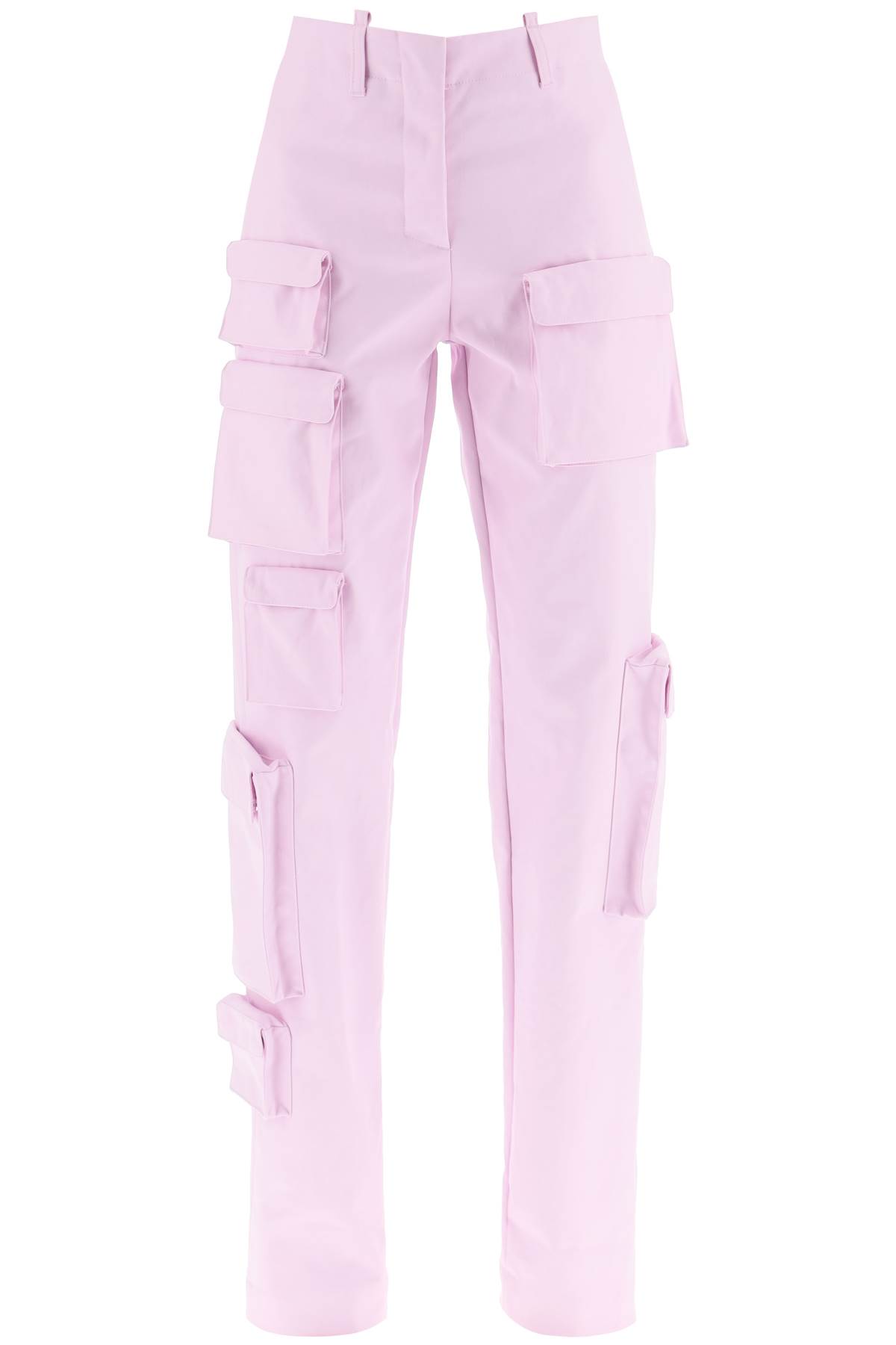 High-waisted cargo trousers - Purple