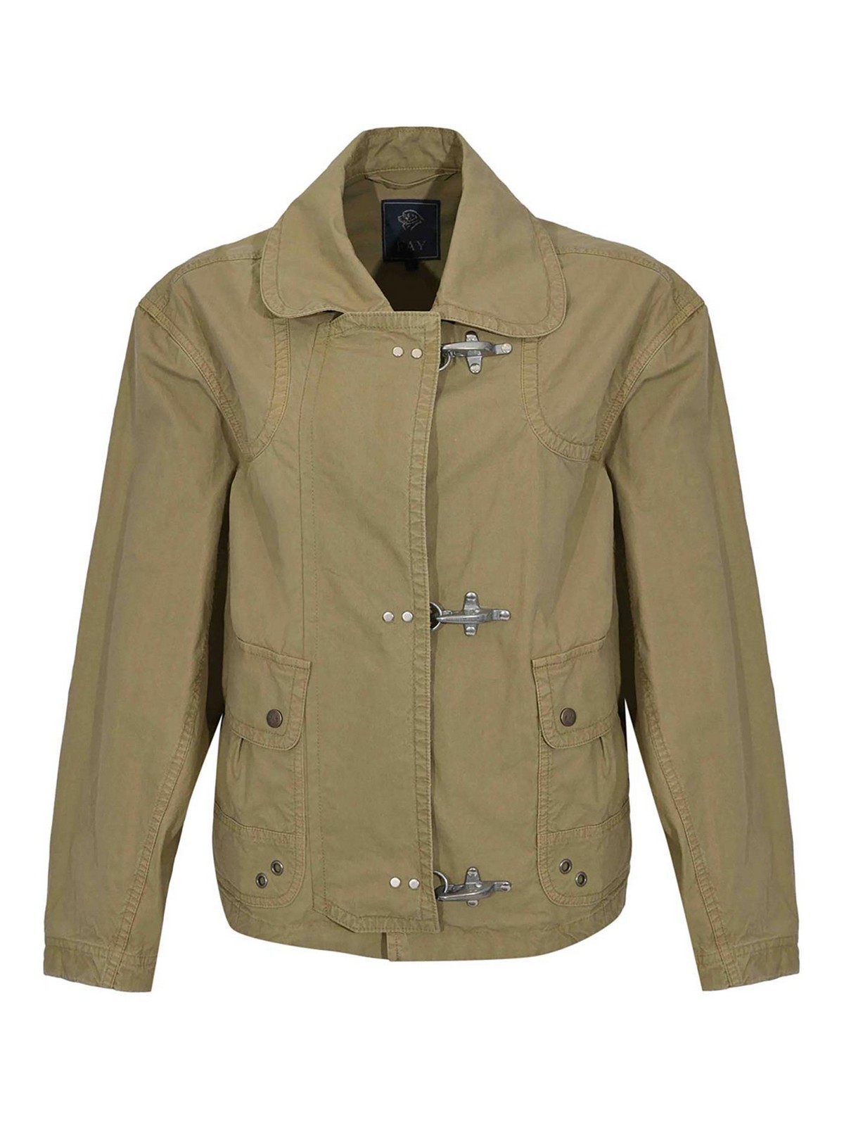 Fay - three ganci collared bomber jacket