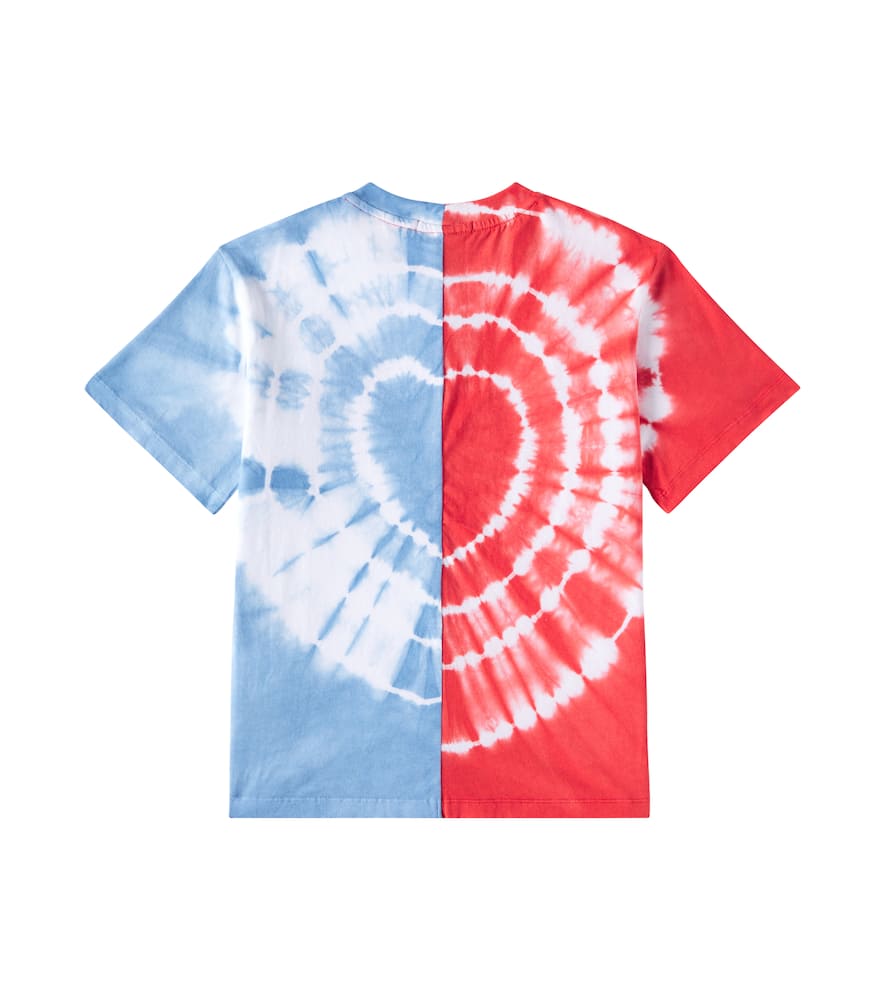 Stella McCartney Kids Tie-dye colorblocked cotton jersey T-shirt