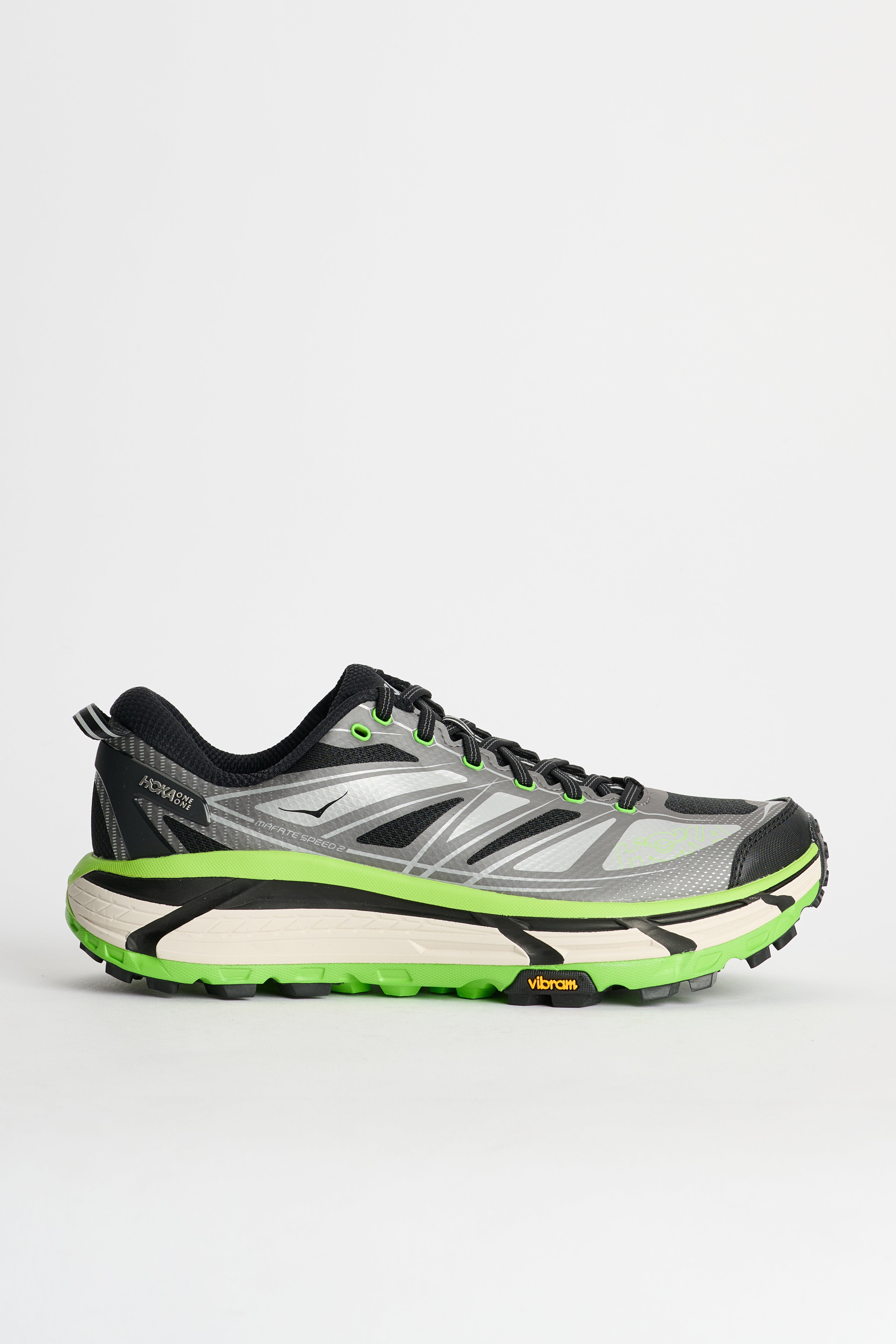 HOKA U Mafate Speed 2 Black / Electric Green - Sneaker