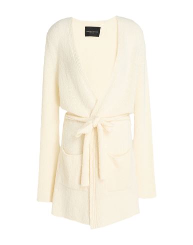 Woman Cardigan Cream Size S Merino Wool, Silk
