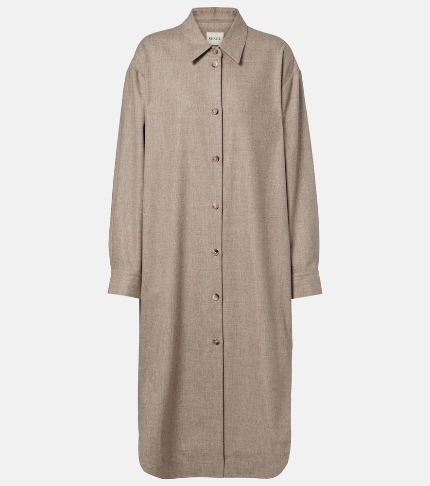 Gloria wool and cashmere shirt dress