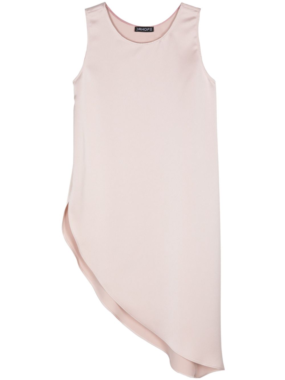 Asymmetric crepe tunic - Blue