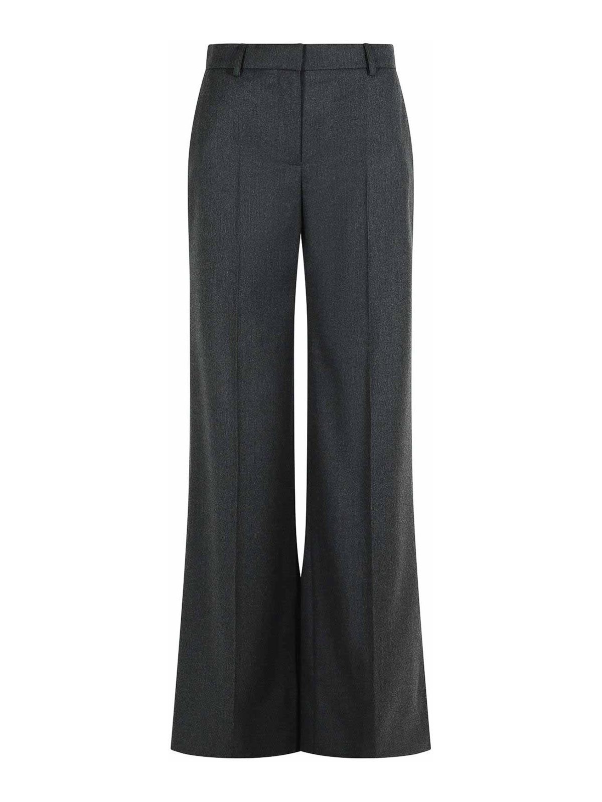 Flare Grey Wool Pants Cenere