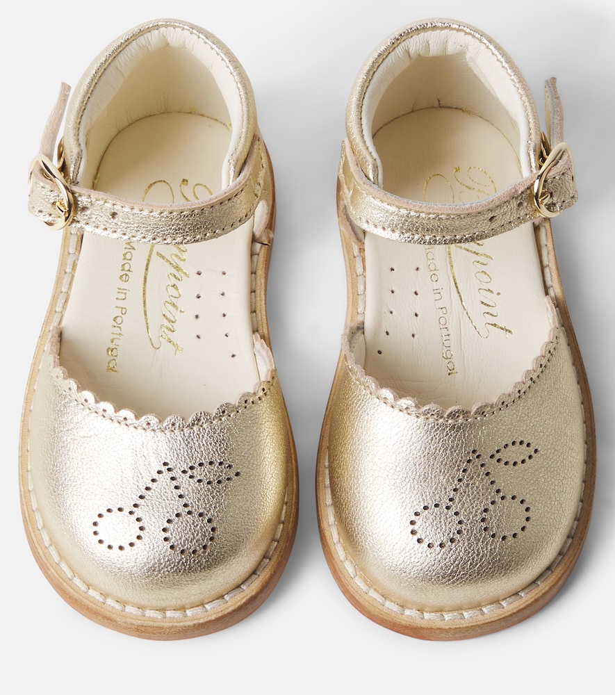 Baby Luna metallic leather sandals