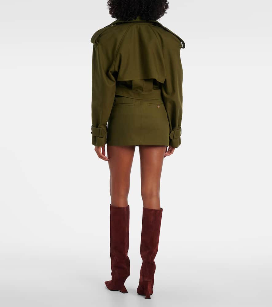 Wardrobe. NYC High-rise cotton miniskirt