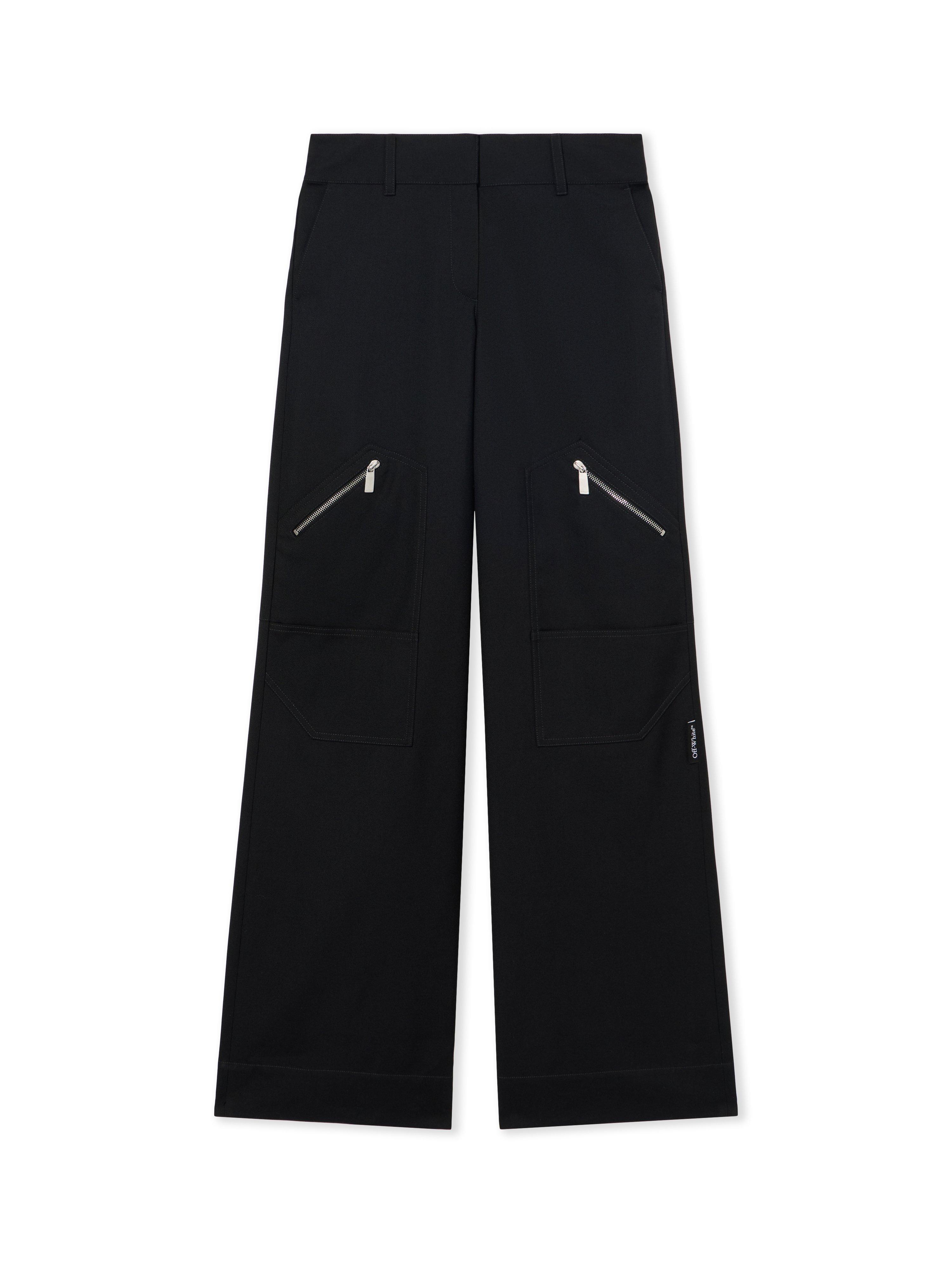 Women's Gabardine Cargo Pants - Female Pants & Denims Black