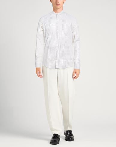 Man Shirt Off white Size 17 ½ Cotton, Elastane