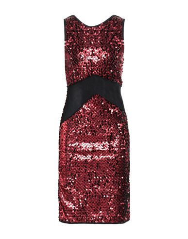 Gaudì Jeans Woman Mini dress Burgundy Size 12 Polyester, Elastane, Polyamide