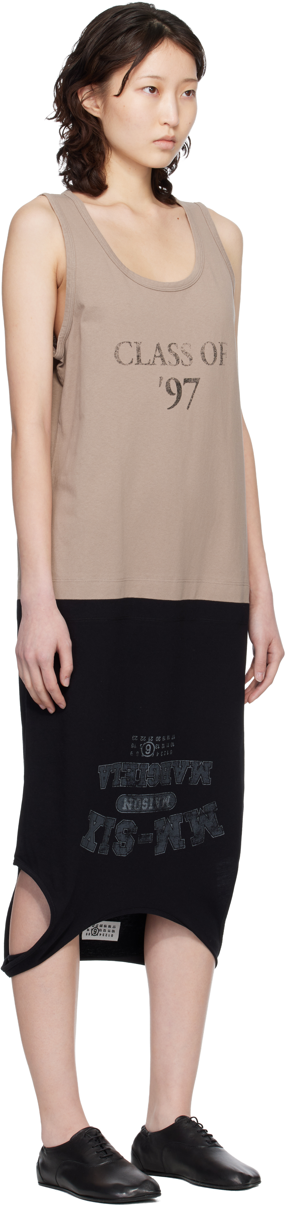 Black & Taupe Multi Wear Midi Dress
