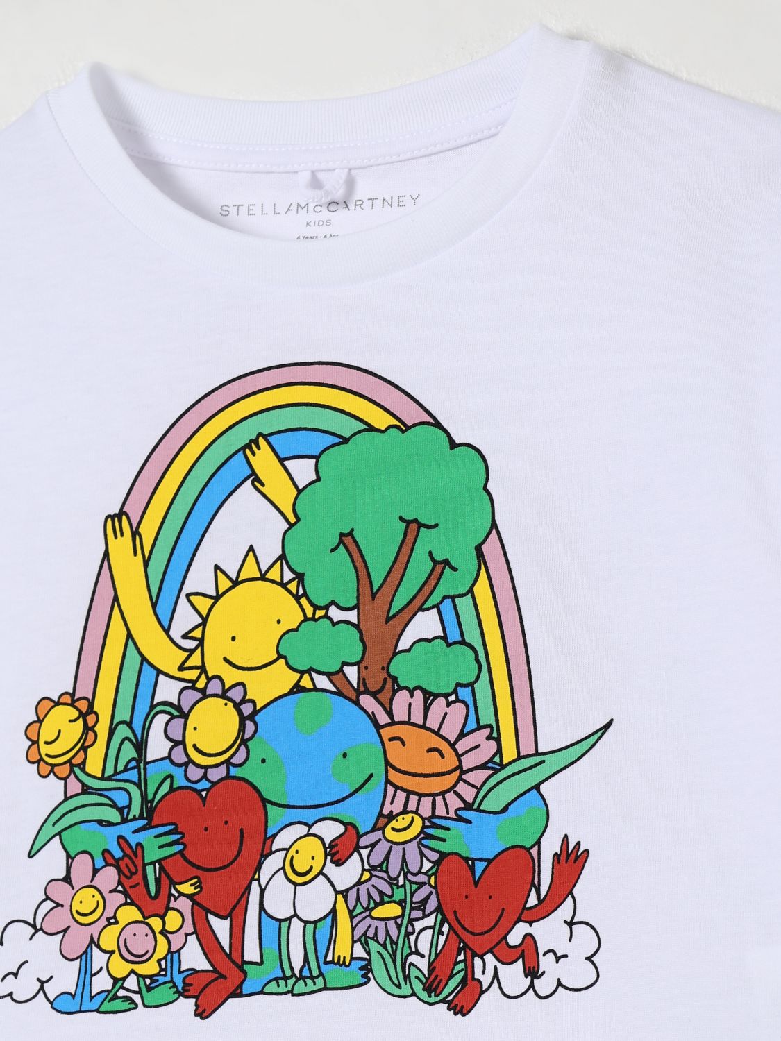 Graphic-print cropped T-shirt - White